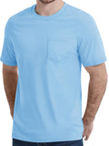 Men's Casual Crew Neck Soft T-shirt Light Blue
