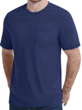 Men's Casual Crew Neck Soft T-shirt Navy Blue